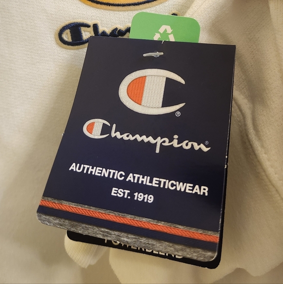 Champion Powerblend Crewneck Pullover Sweatshirt With Ombre Logo  NWT XL - Picture 6 of 6